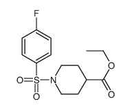 ethyl 1-(4-fluorophenyl)sulfonylpiperidine-4-carboxylate结构式