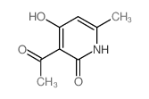 2(1H)-Pyridinone,3-acetyl-4-hydroxy-6-methyl- Structure