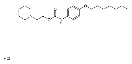 2-(1-piperidyl)ethyl N-(4-octoxyphenyl)carbamate hydrochloride Structure