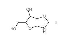 6-hydroxy-7-(hydroxymethyl)-4,8-dioxa-2-azabicyclo[3.3.0]octane-3-thione结构式