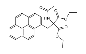 diethyl 2-(1-pyrenylmethyl)-2-acetamidomalonate Structure