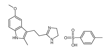 3-[2-(4,5-dihydro-1H-imidazol-2-yl)ethyl]-5-methoxy-2-methyl-1H-indole,4-methylbenzenesulfonic acid结构式