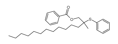 1-benzoyloxy-2-methyl-2-phenylsulfanyl-tetradecane结构式