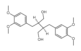 (2R,3R)-2,3-bis[(3,4-dimethoxyphenyl)methyl]butane-1,4-diol结构式