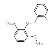 2-[(2-FLUOROBENZYL)OXY]-3-METHOXYBENZALDEHYDE Structure