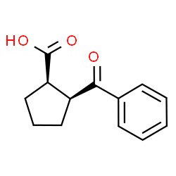 (1R,2S)-2-benzoylcyclopentane-1-carboxylic acid Structure