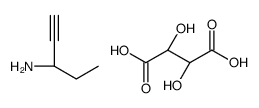 (2R,3R)-2,3-dihydroxybutanedioic acid,(3S)-pent-1-yn-3-amine Structure