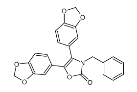 4,5-bis(1,3-benzodioxol-5-yl)-3-benzyl-1,3-oxazol-2-one结构式