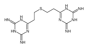 6-[2-[2-(4,6-diamino-1,3,5-triazin-2-yl)ethylsulfanyl]ethyl]-1,3,5-triazine-2,4-diamine结构式