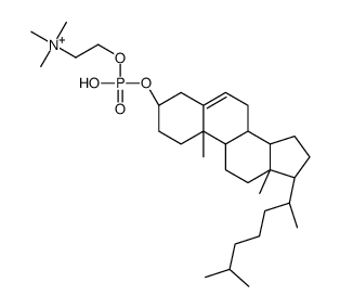 2-[[(3S,8S,9S,10R,13R,14S,17R)-10,13-dimethyl-17-[(2R)-6-methylheptan-2-yl]-2,3,4,7,8,9,11,12,14,15,16,17-dodecahydro-1H-cyclopenta[a]phenanthren-3-yl]oxy-hydroxyphosphoryl]oxyethyl-trimethylazanium Structure