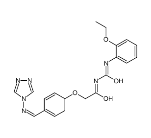 N-[(2-ethoxyphenyl)carbamoyl]-2-[4-[(E)-1,2,4-triazol-4-yliminomethyl]phenoxy]acetamide Structure