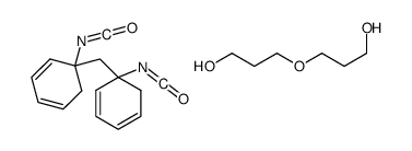 氧基双丙醇与1,1’-亚甲基双(异氰酸根合苯)的聚合物结构式