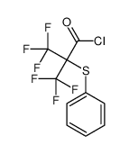 3,3,3-trifluoro-2-phenylsulfanyl-2-(trifluoromethyl)propanoyl chloride Structure