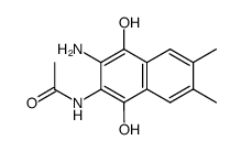N-(3-amino-1,4-dihydroxy-6,7-dimethylnaphthalen-2-yl)acetamide结构式