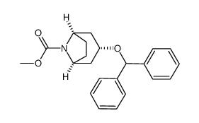 3α-benzhydryloxy-8-azabicyclo[3.2.1]octane-8-carboxylic acid methyl ester Structure
