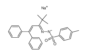 sodium 2-(4,4-dimethyl-1,1-diphenylpent-1-en-3-ylidene)-1-tosylhydrazin-1-ide Structure