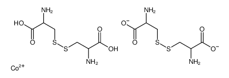 2-amino-3-[(2-amino-2-carboxylatoethyl)disulfanyl]propanoate,cobalt(2+),hydron Structure