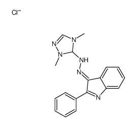 2,4-dimethyl-N-[(E)-(2-phenylindol-3-ylidene)amino]-3H-1,2,4-triazol-3-amine,chloride Structure