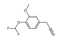 [4-(二氟甲氧基)-3-甲氧基苯基]乙腈结构式