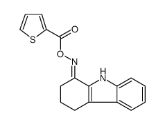 1H-Carbazol-1-one, 2,3,4,9-tetrahydro-, O-(2-thienylcarbonyl)oxime结构式