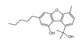 1-hydroxy-9-(1-hydroxy-1-methylethyl)-6-methyl-3-pentyldibenzofuran Structure