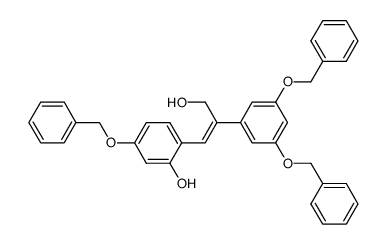 (E)-β-[2-hydroxy-4-benzyloxyphenylethylene]-3,5-dibenzyloxybenzeneethanol Structure
