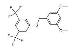 [3,5-bis(trifluoromethyl)phenyl] 3,5-dimethoxybenzyl sulfide结构式