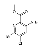 3-氨基-6-溴-5-氯吡啶甲酸甲酯结构式