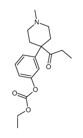 1-[4-(3-ethoxycarbonyloxy-phenyl)-1-methyl-[4]piperidyl]-propan-1-one结构式
