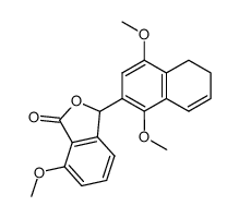 3-(5,8-dimethoxy-3,4-dihydro-7-naphthyl)-7-methoxy-isobenzofuran-1(3H)-one结构式