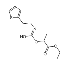 ethyl 2-(2-thiophen-2-ylethylcarbamoyloxy)propanoate结构式