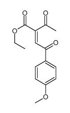 ethyl 2-acetyl-4-(4-methoxyphenyl)-4-oxobut-2-enoate Structure