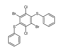 1,4-dibromo-2,5-dichloro-3,6-bis(phenylsulfanyl)benzene Structure