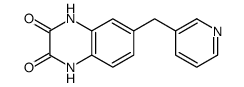 6-(pyridin-3-ylmethyl)-1,4-dihydroquinoxaline-2,3-dione结构式
