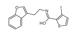 N-[2-(1-benzofuran-3-yl)ethyl]-3-iodothiophene-2-carboxamide结构式