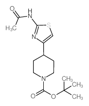tert-butyl 4-(2-acetamidothiazol-4-yl)piperidine-1-carboxylate结构式