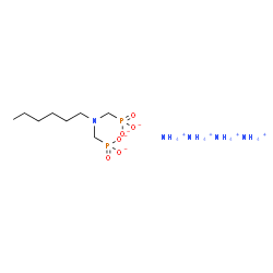 tetraammonium [(hexylimino)bis(methylene)]bisphosphonate structure