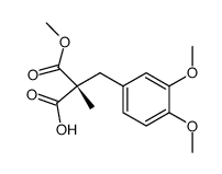 (R)-2-(3,4-dimethoxybenzyl)-3-methoxy-2-methyl-3-oxopropanoic acid Structure