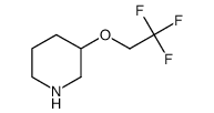 3-(2,2,2-trifluoroethoxy)piperidine结构式