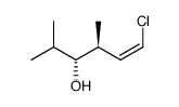 (3R,4S)-(Z)-6-chloro-2,4-dimethyl-5-hexen-3-ol结构式