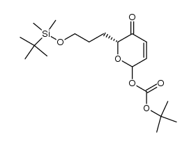 tert-butyl (6R)-5,6-dihydro-6-(3-tert-butyldimethylsilyloxypropyl)-5-oxo-2H-pyran-2-yl carbonate Structure