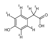 d6-(4-hydroxyphenyl)acetic acid结构式