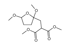 (2,5-dimethoxy-tetrahydro-furfuryl)-malonic acid dimethyl ester Structure