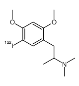 2,4-Dimethoxy-N,N-dimethyl-5-iodo(122I)-phenylisopropylamine结构式