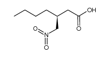 (S)-(+)-3-(nitromethyl)heptanoic acid Structure