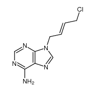 9-(trans-4-chloro-2-buten-1-yl)adenine结构式