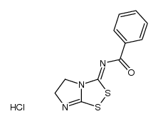 3-Benzoylimino-5,6-dihydro-3H[imidazo[2,1-c][1,2,4]dithiazole] hydrochloride结构式