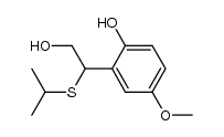 2-[2-hydroxy-1-(isopropylthio)ethyl]-4-methoxyphenol结构式