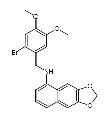N-(2-bromo-4,5-dimethoxybenzyl)-6,7-(methylenedioxy)-1-naphthylamine结构式