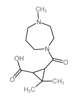 2,2-dimethyl-3-[(4-methyl-1,4-diazepan-1-yl)carbonyl]cyclopropanecarboxylic acid Structure